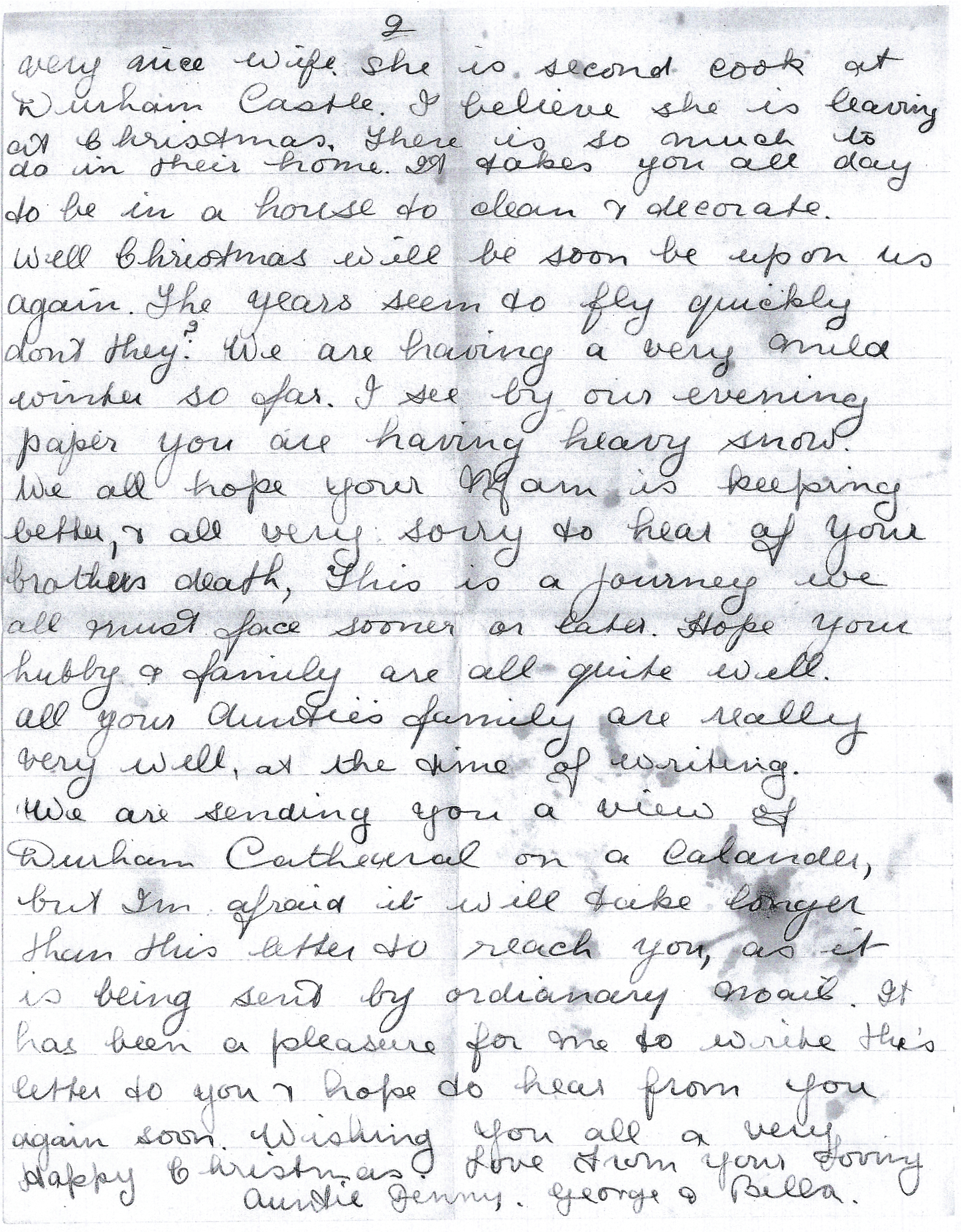 Elgey.George.Bella.Jennie.letter 1951.pg 2