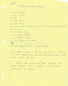 Dad's Chocolate Chip Cookie Recipe
