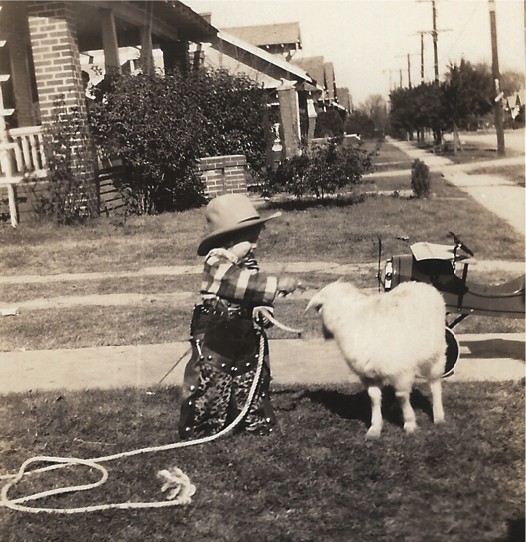 Morales, Martin Mooney Abt 2-3, cowboy with lasso and sheep cropped